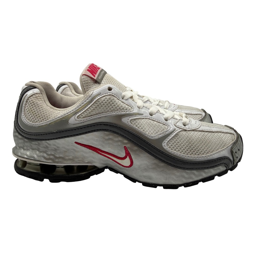 Nike Reax Run 5 Running Shoes Womens 9.5 White Silver Pink 407987-116